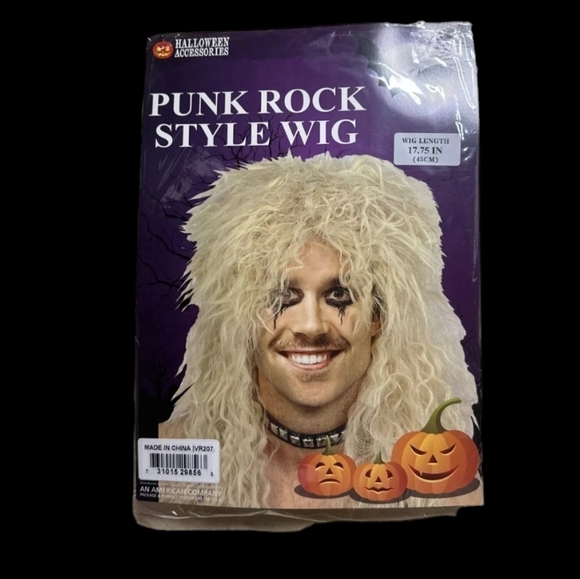 NEW IN PACKAGE Punk Rock Blonde Wig Adult Unisex - Picture 11 of 11